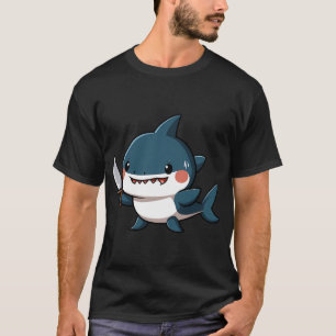 Camiseta Tiburón Bebé Adorable - Pequeño pero Caótico