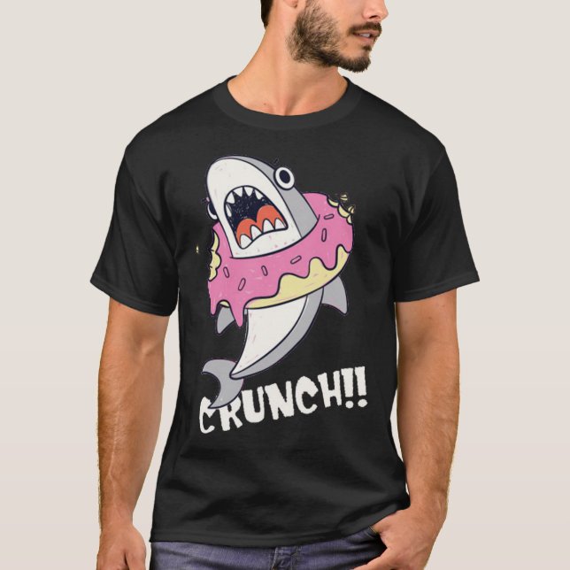 Camiseta Tiburón blanco con donut (Anverso)