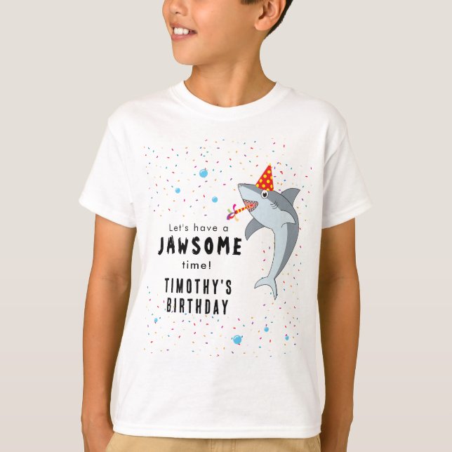 Camiseta Tiburón blanco en Fiesta de cumpleaños de niños de (Anverso)