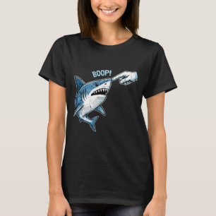 Camiseta Tiburón boop divertido meme humor tocar la nariz 