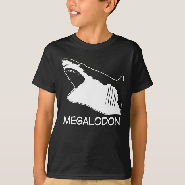 Camiseta Tiburón Chiste Megalodon dice con tiburón (Anverso)