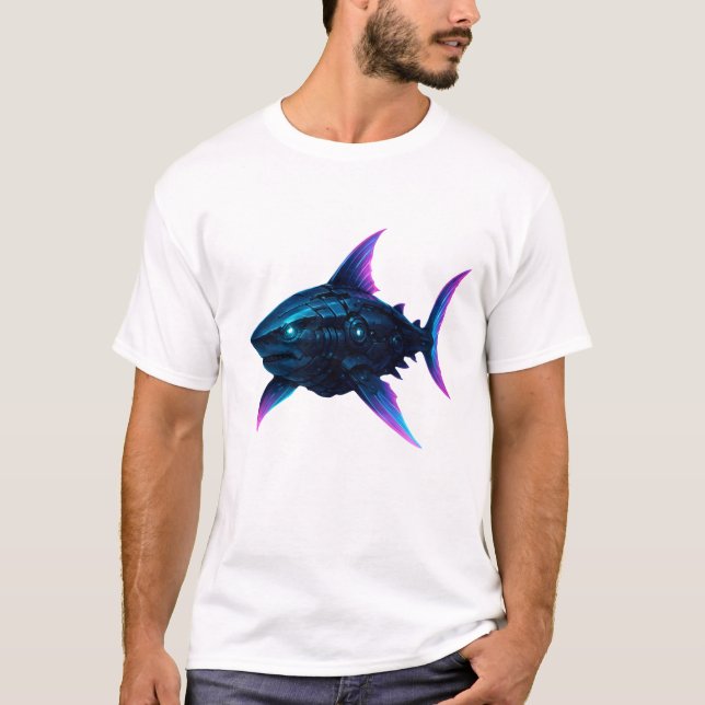 Camiseta Tiburón Cibernético (Anverso)