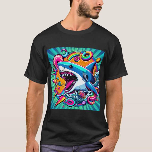 Camiseta Tiburón colorido (Anverso)