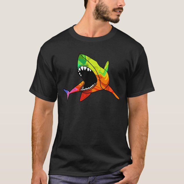 Camiseta Tiburón colorido (Anverso)