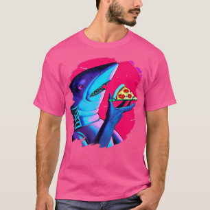 Camiseta Tiburón comiendo pizza divertida en Guay Pizza Tib