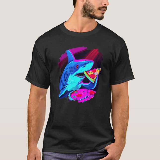 Camiseta Tiburón comiendo pizza Guay Pizza Sharks (Anverso)