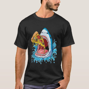 Camiseta Tiburón comiendo pizza Shirt Jawsome Hombres amant