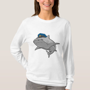 Camiseta Tiburón como policía