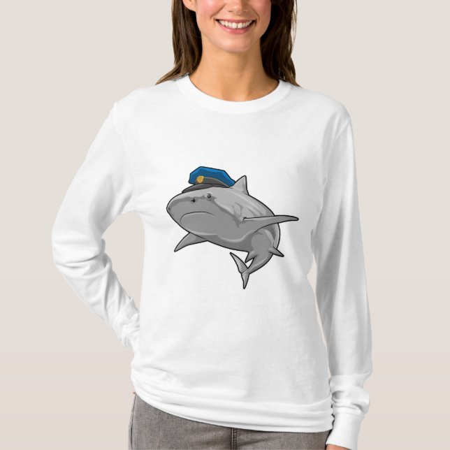 Camiseta Tiburón como policía (Anverso)