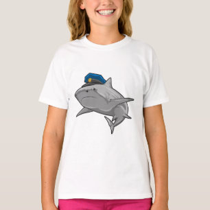 Camiseta Tiburón como policía