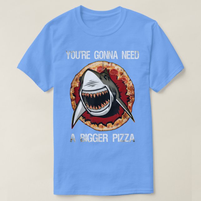 Camiseta Tiburón con dientes de pizza 29035120 (Diseño del anverso)