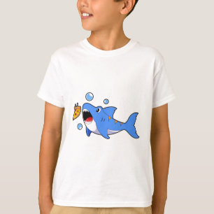 Camiseta Tiburón con pizza como cebo