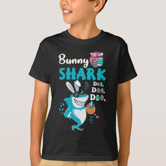 Camiseta Tiburón conejo de Pascua (Anverso)