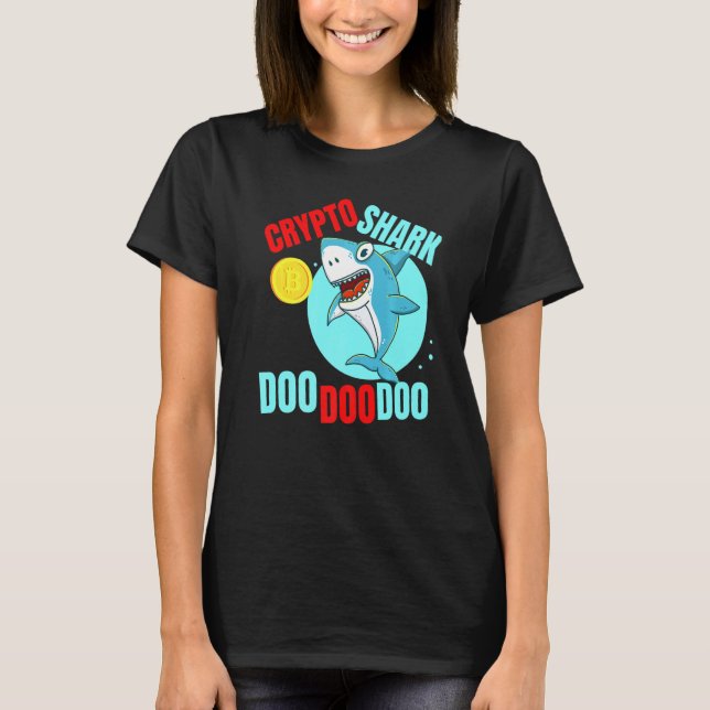 Camiseta Tiburón Cripto Btc Ethereum Criptomoneda Toro Mare (Anverso)