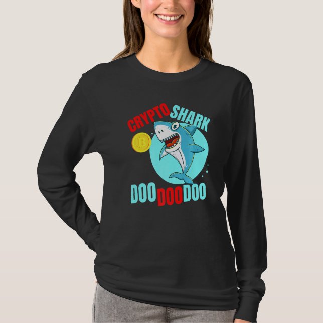 Camiseta Tiburón Cripto Btc Ethereum Criptomoneda Toro Mare (Anverso)