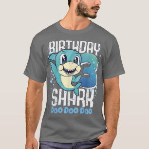 Camiseta Tiburón cumpleaños 3 años niño tiburón 3 años
