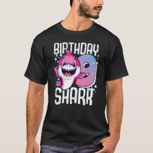 Camiseta Tiburón cumpleaños 9 años Chica de tiburón 9 años