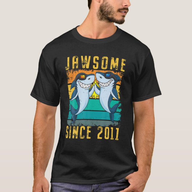 Camiseta Tiburón De 10 Años, Jawsome from 2011 (Anverso)
