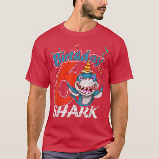 Camiseta Tiburón de 6 años de edad regalo 6 cumpleaños