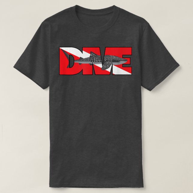 Camiseta Tiburón de ballena buceador de pescado certificado (Diseño del anverso)