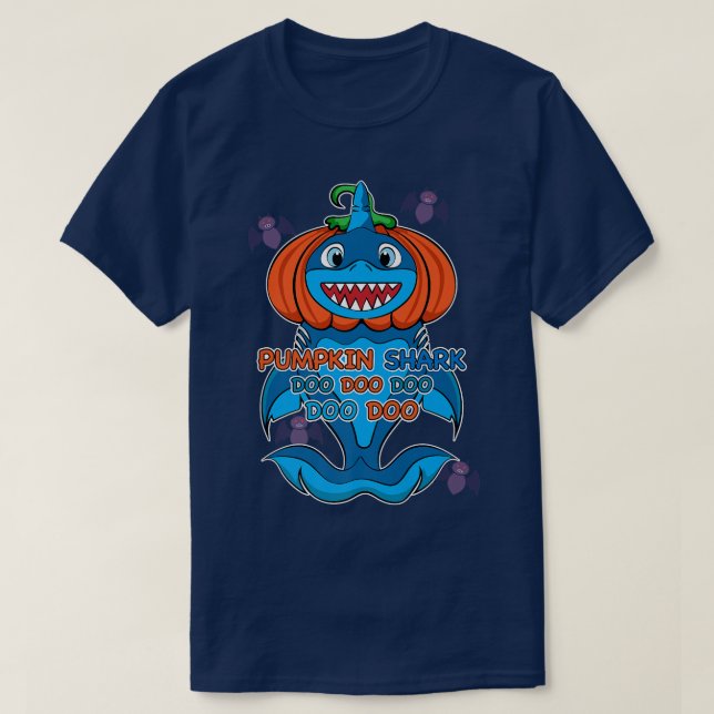 Camiseta Tiburón de calabaza tiburón niños calabaza tiburón (Diseño del anverso)