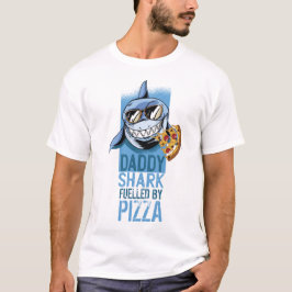 Camiseta TIBURÓN DE DADDY avivado por PIZZA - Tee gracioso 
