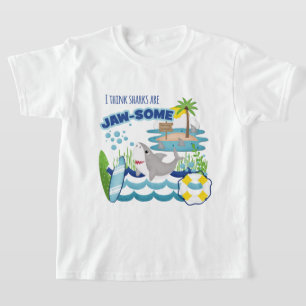 Camiseta Tiburón de Isla de Surfista Cute Jawsome