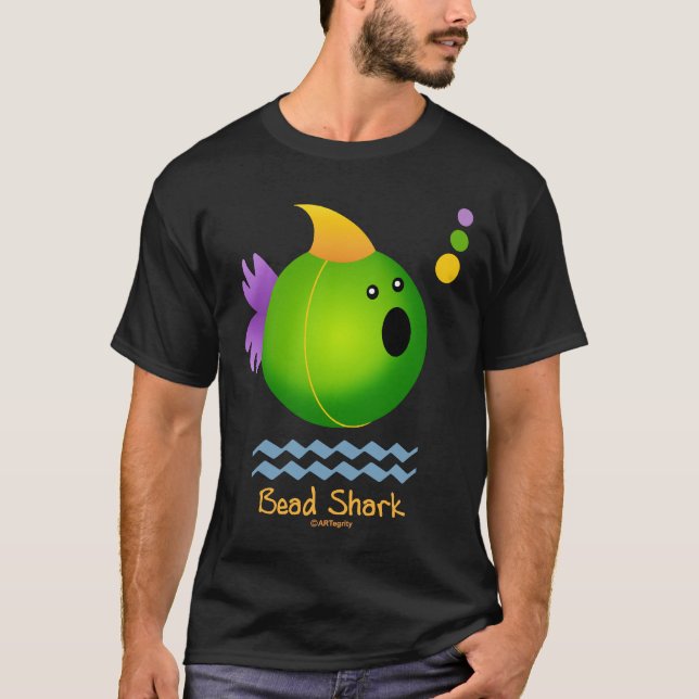 Camiseta Tiburón de la gota del carnaval (verde) (Anverso)