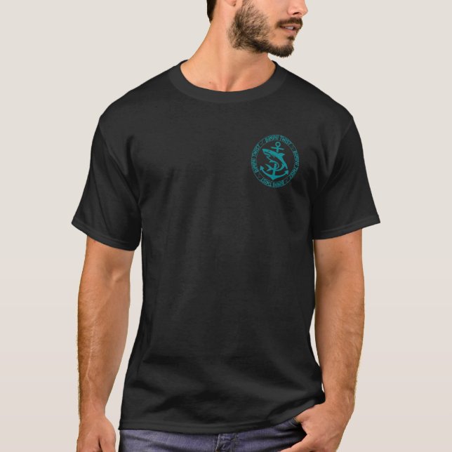Camiseta Tiburón de la pesca con vibración de toros de Bimi (Anverso)
