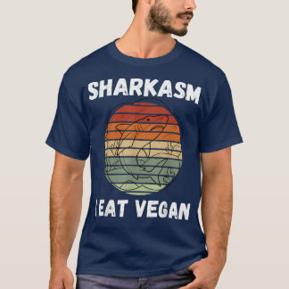 Camiseta Tiburón de Tiburón Retro Comí Tiburón Vegan Vintag