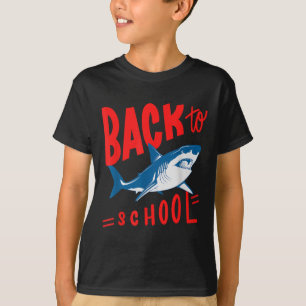 Camiseta Tiburón De Vuelta A La Vintage Estudiantil De Niño