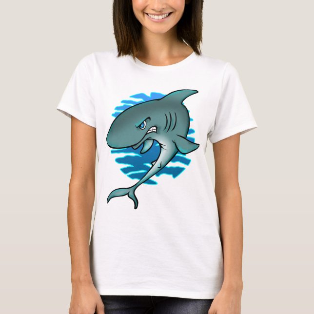 Camiseta Tiburón del dibujo animado (Anverso)