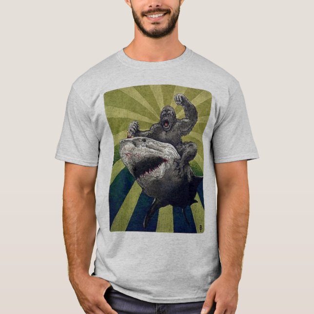 Camiseta Tiburón del montar a caballo (Anverso)