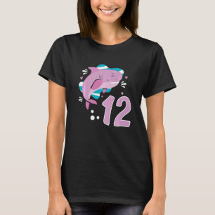 Camiseta Tiburón del océano de 12 años, Chicas de cumpleaño