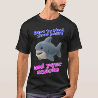 Camiseta Tiburón divertido aquí para robar tu corazón y sna