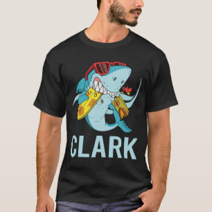 Camiseta Tiburón Divertido - Clark Nombre