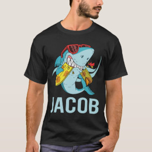 Camiseta Tiburón Divertido - Jacob Nombre