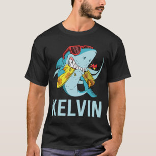 Camiseta Tiburón Divertido - Kelvin Nombre