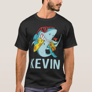 Camiseta Tiburón Divertido - Nombre Kevin