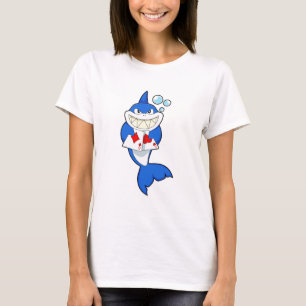 Camiseta Tiburón en Poker con tarjetas de póker