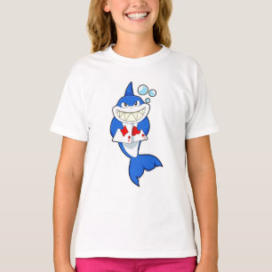 Camiseta Tiburón en Poker con tarjetas de póker
