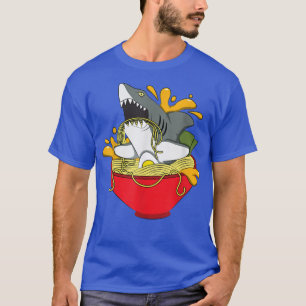 Camiseta tiburón en ramen - tiburón - ramen - humor - pho -