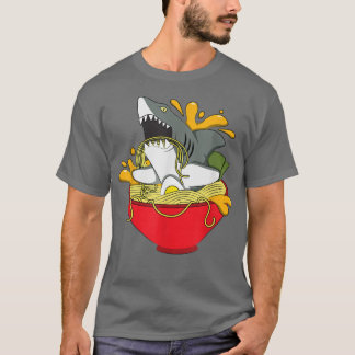 Camiseta tiburón en sopa de ramensharkramenhumourphonoodle