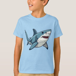 Camiseta Tiburón estilo caricatura