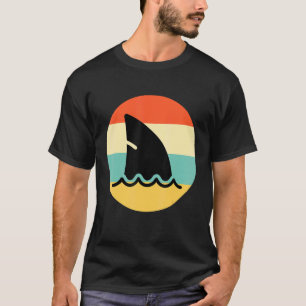Camiseta Tiburón estilo retro de fin de tiburón