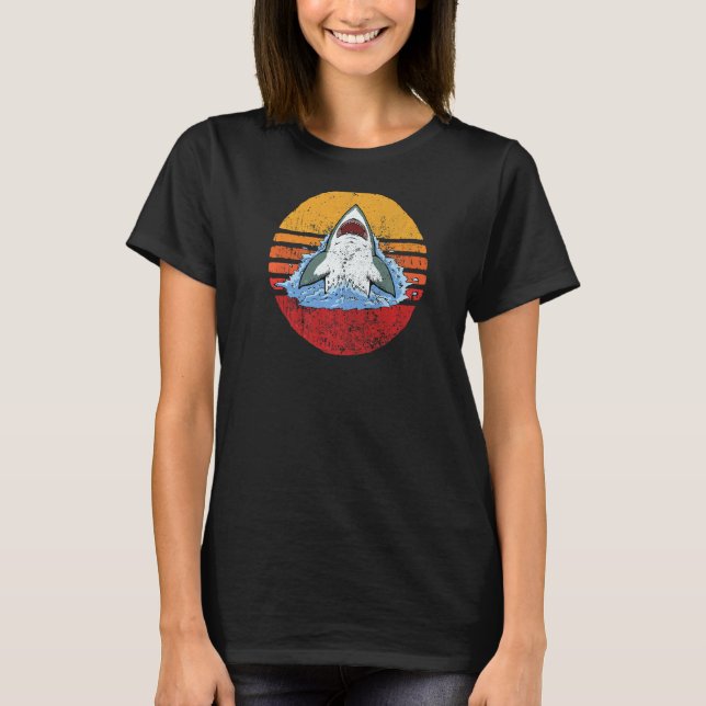 Camiseta Tiburón estilo retro vintage (Anverso)