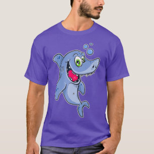 Camiseta Tiburón feliz bajo el agua