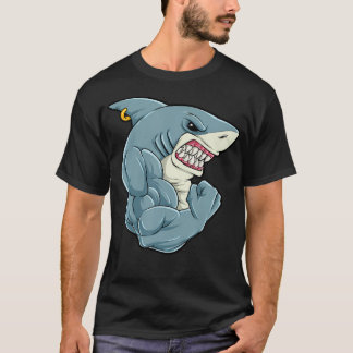 Camiseta Tiburón Fitness En El Entrenamiento De Gimnasio Ho