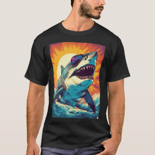 Camiseta Tiburón Gigante con Gafas de Sol