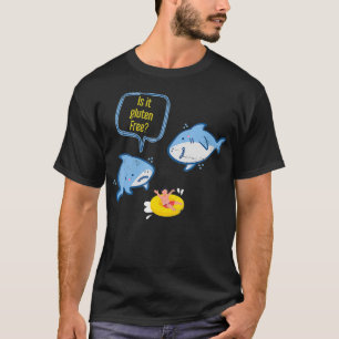 Camiseta Tiburón gracioso es libre de gluten